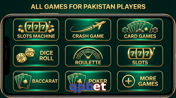 Main screen of Qpbet games page for PK players